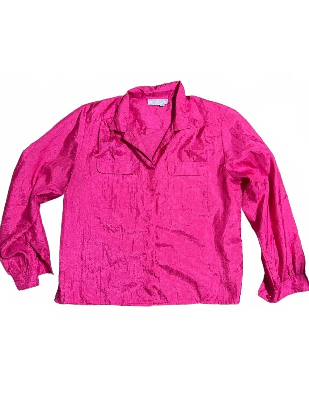 Laura and Jayne Bright Pink Petite Blouse Size 12